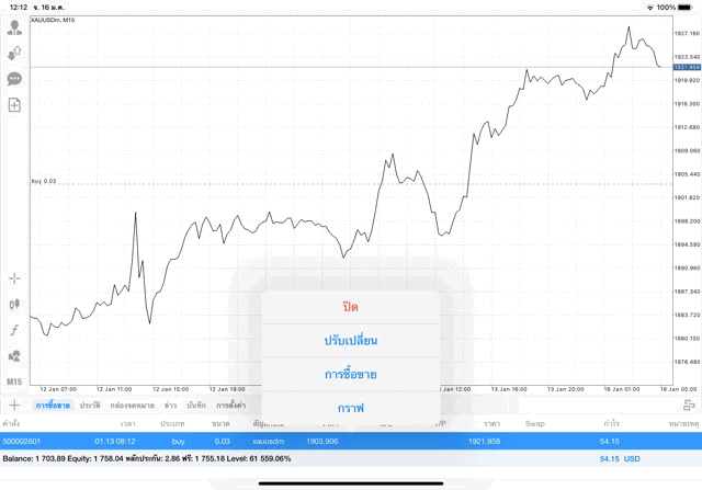 เทรดทองคำออนไลน์ จันทร์ - ศุกร์